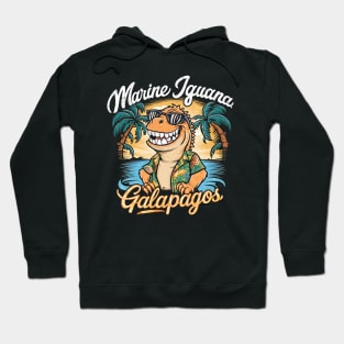 Galapagos marine iguana. Iguanas. Lizards lovers Hoodie